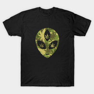 Third Eyed Alien Head: Weed Camo Edition T-Shirt